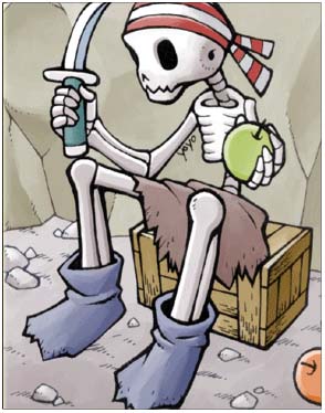 Pirate Skeleton Card