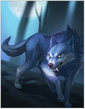 Blue Wolf Card